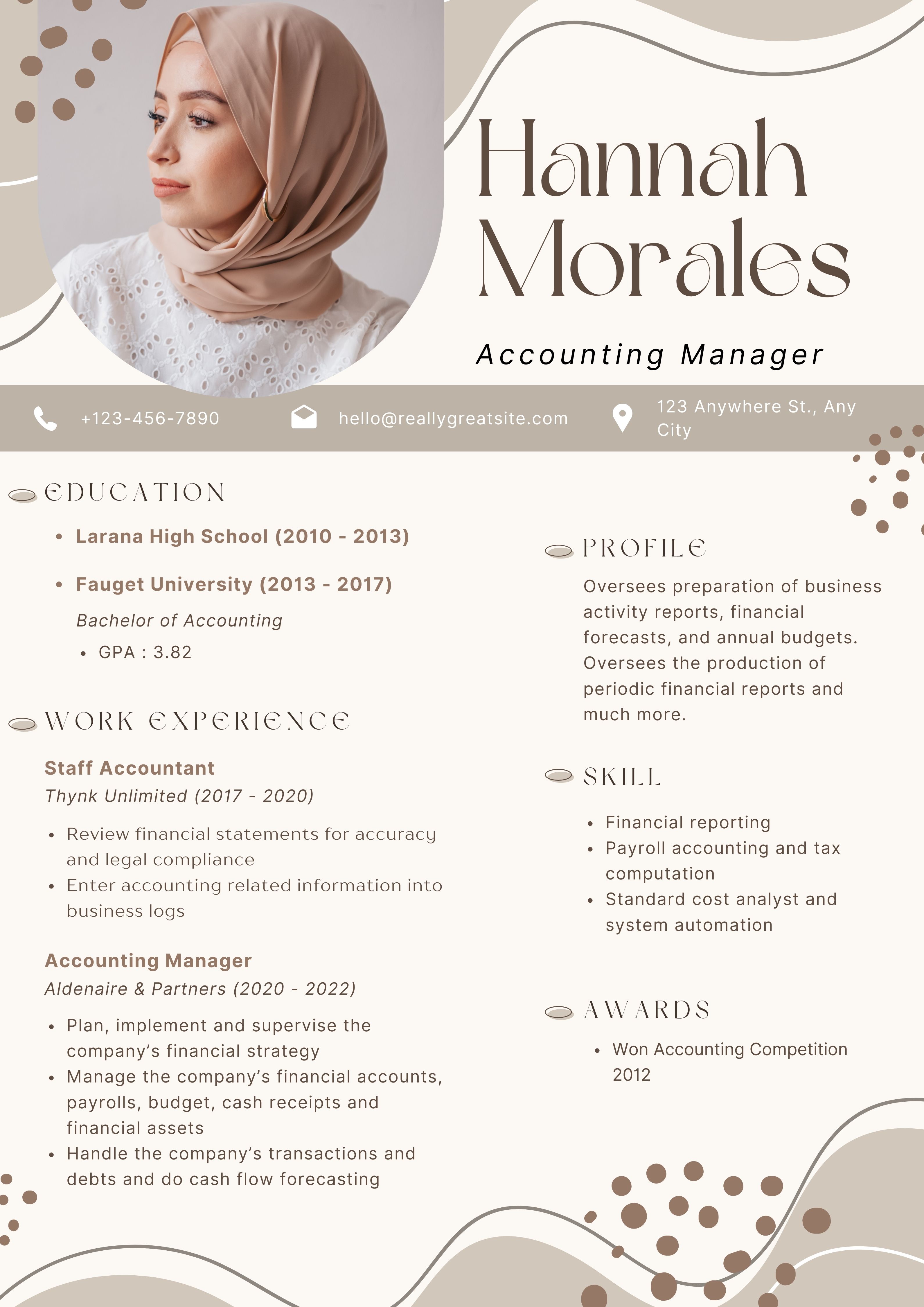 Template CV Keren Accounting Managre