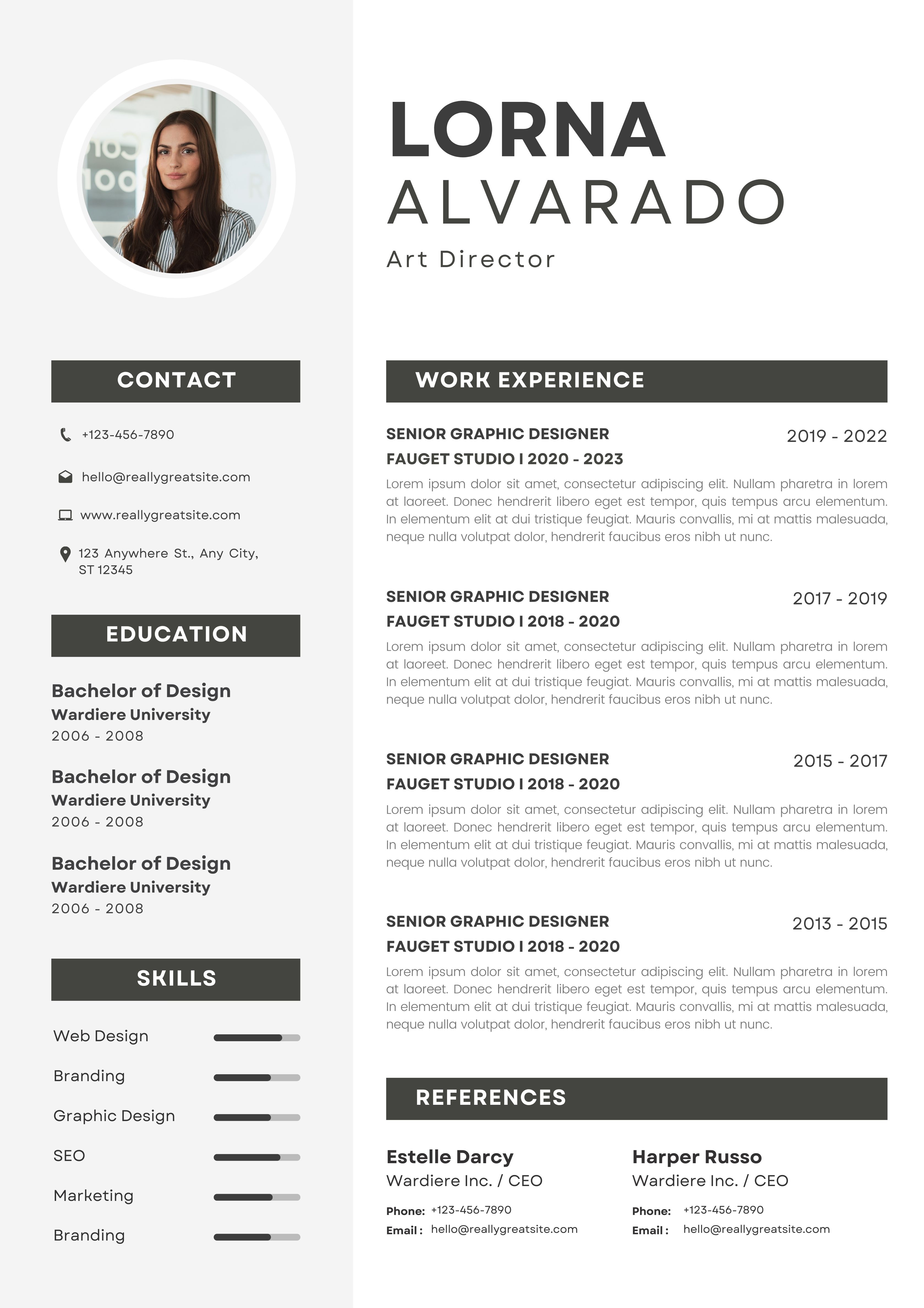 Template CV Keren Art Director