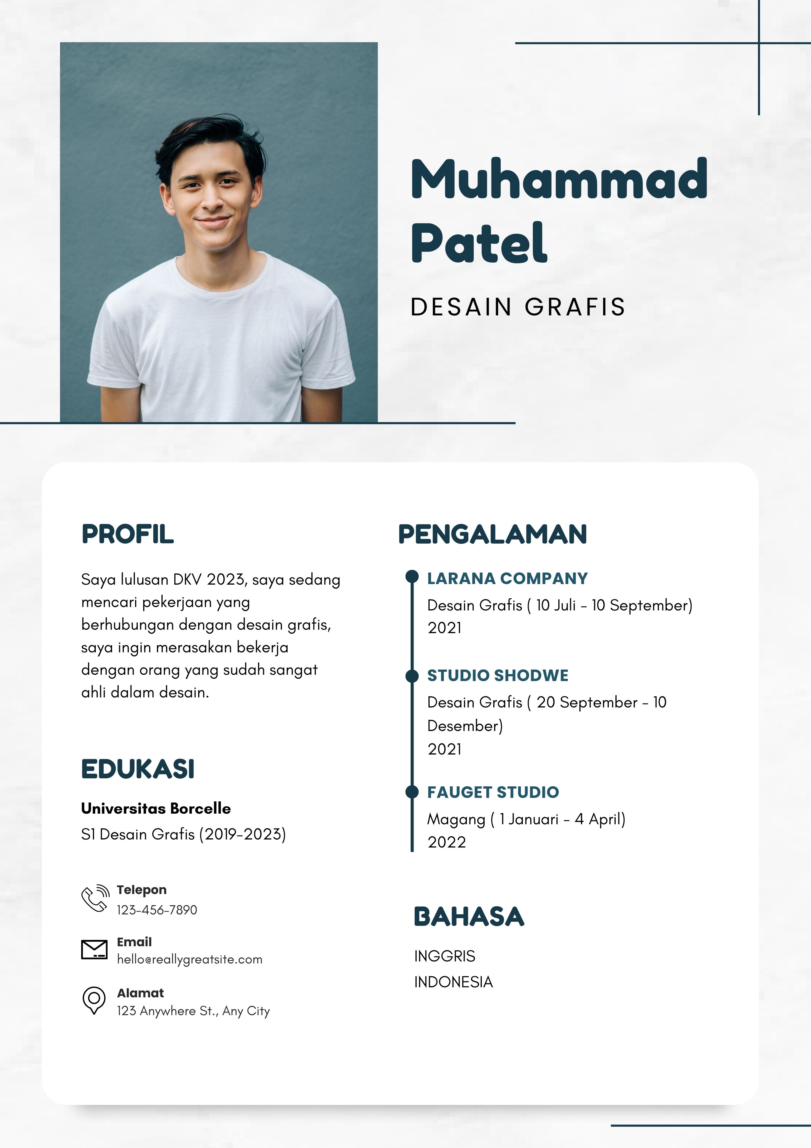 Template CV Keren Desain Grafis