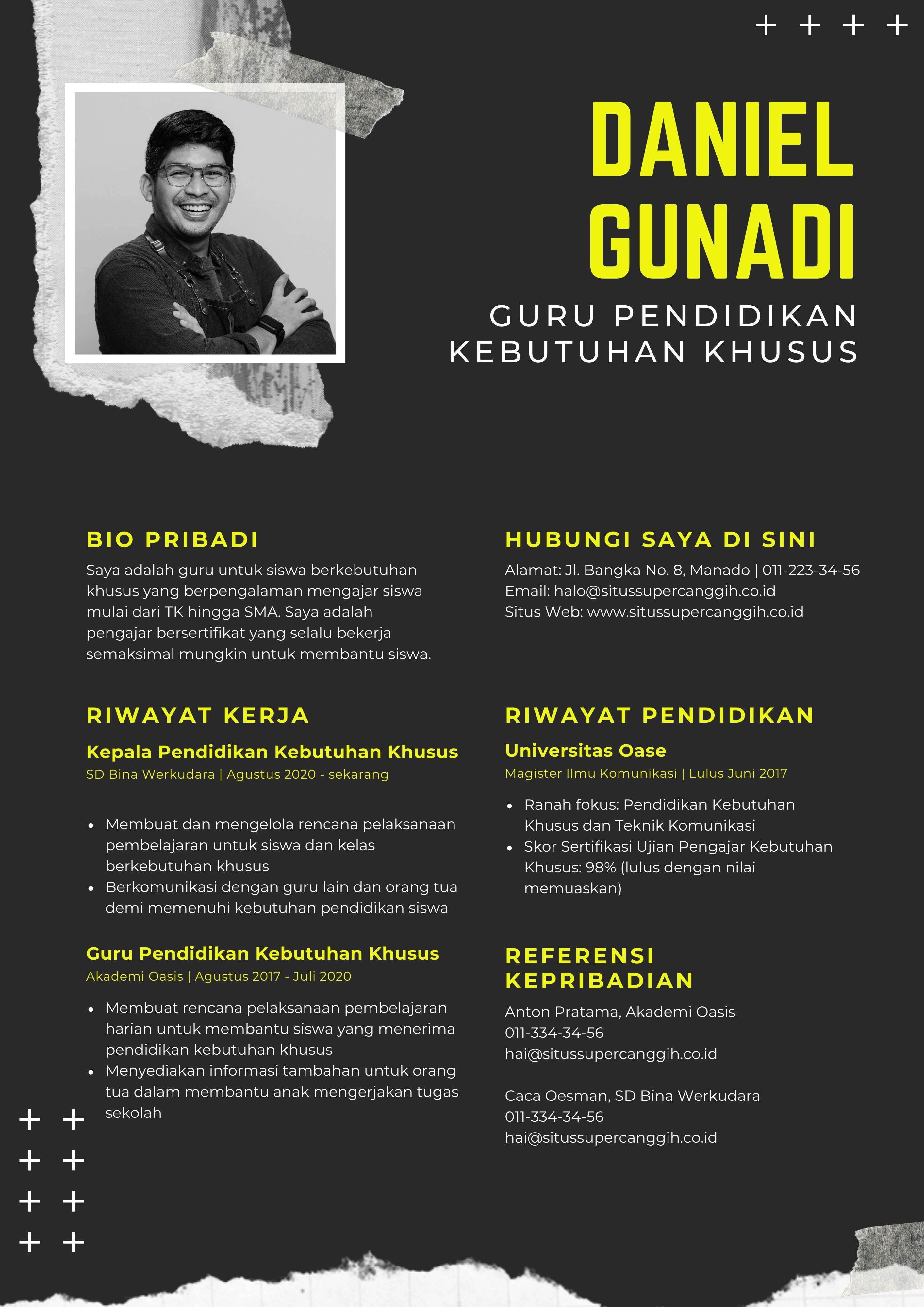 Template CV Keren Guru Pendidikan Kebutuhan Khusus