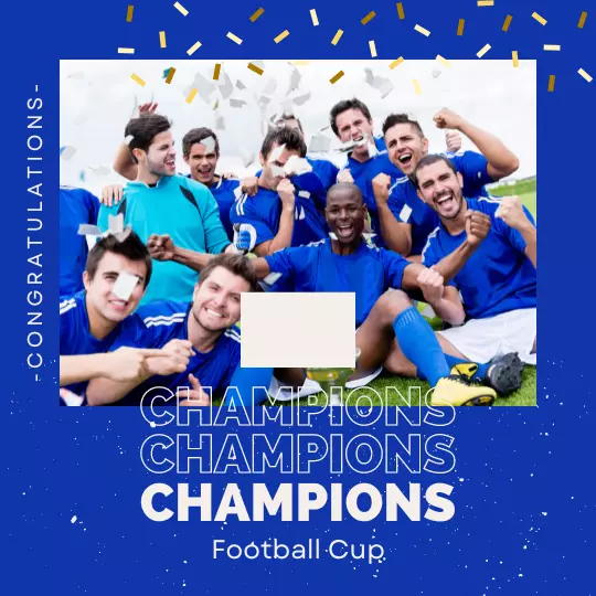 Template Feed Instagram Champion Football Cup  