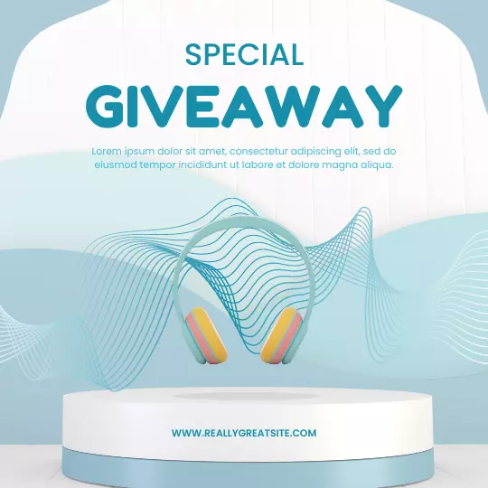 Template Feed Instagram Giveaway Headset 