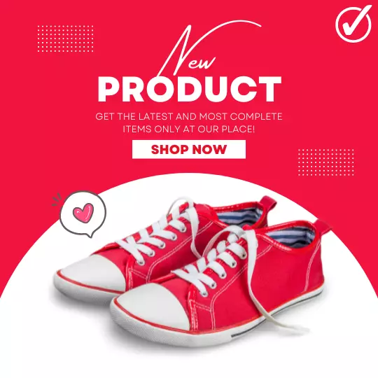 Template Feed Instagram New Product Sepatu Merah