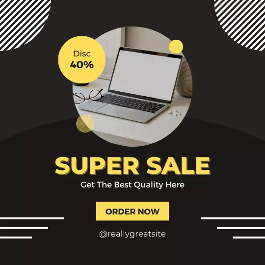 Template Feed Instagram Super Sale Laptop 