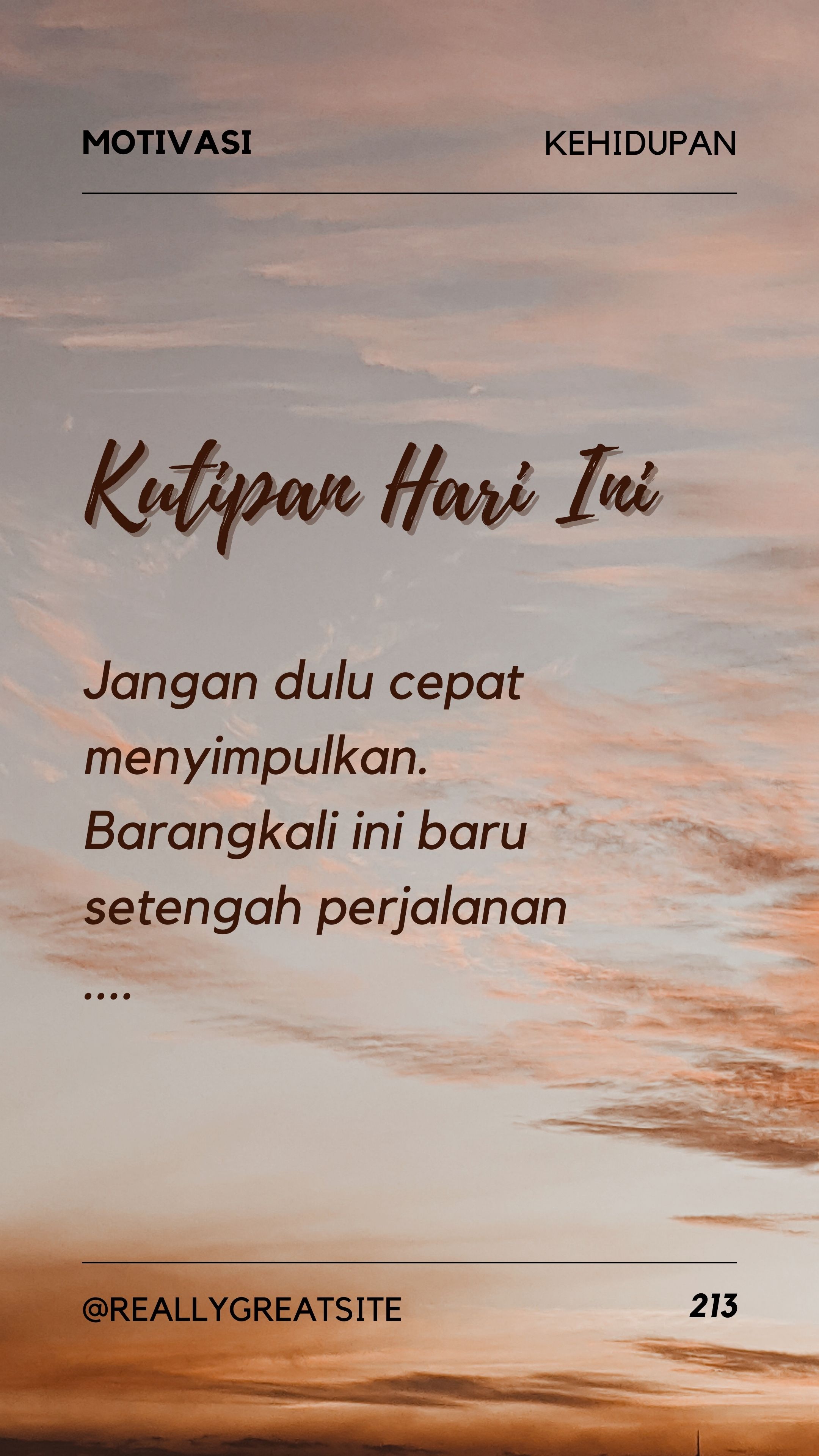 Template Story Instagram Kutipan Hari Ini