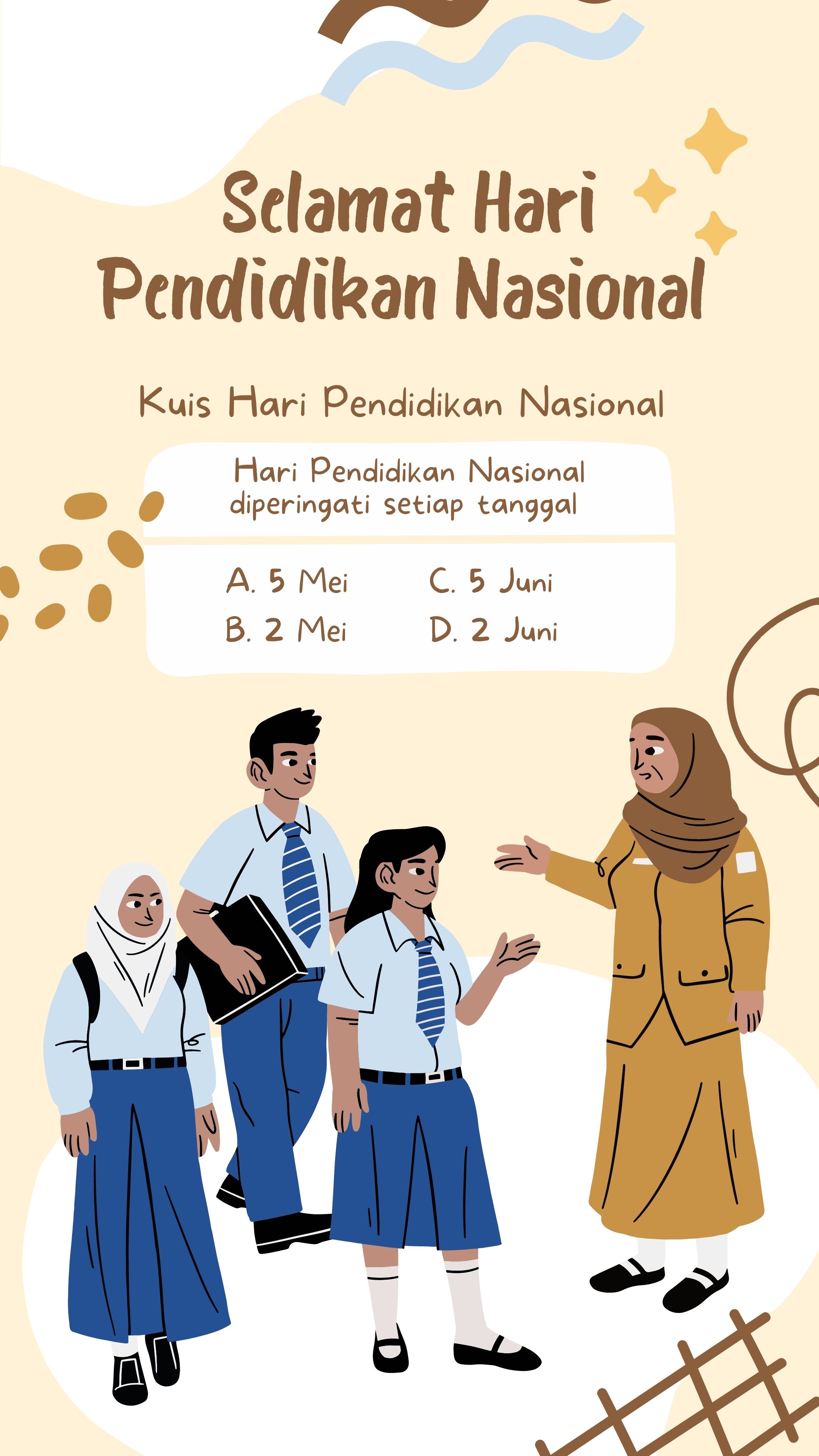 Template Story Instagram Selamat Hari Pendidikan Nasional